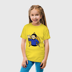 Футболка хлопковая детская Spoke - vault boy, цвет: желтый — фото 2