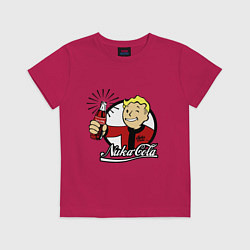 Футболка хлопковая детская Vault boy - nuka cola, цвет: маджента