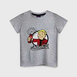 Футболка хлопковая детская Vault boy - nuka cola, цвет: меланж