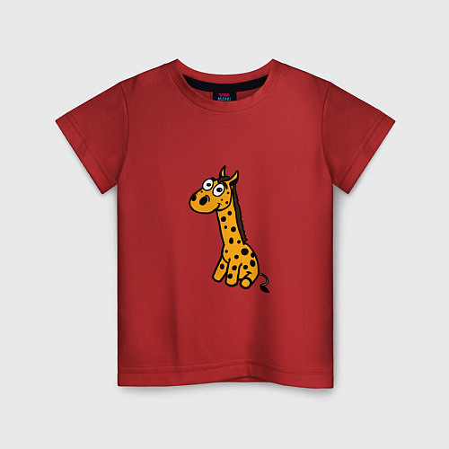 Детская футболка Игрушка жираф / Красный – фото 1