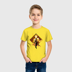 Футболка хлопковая детская Силуэт Чжун Ли, цвет: желтый — фото 2