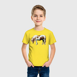 Футболка хлопковая детская Шетлендский пони, цвет: желтый — фото 2