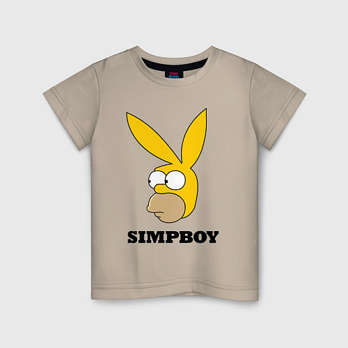 Детская футболка Simpboy - rabbit Homer / Миндальный – фото 1