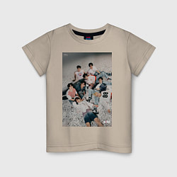 Футболка хлопковая детская Stray Kids Maxident, цвет: миндальный