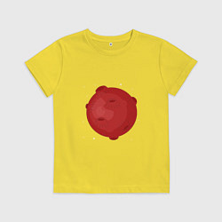 Футболка хлопковая детская Марс, цвет: желтый