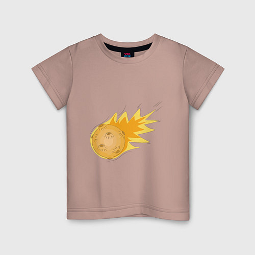 Детская футболка Метеорит / Пыльно-розовый – фото 1