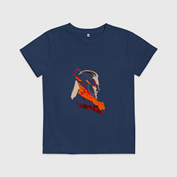 Футболка хлопковая детская Ведьмак: Дикая охота, цвет: тёмно-синий