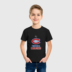 Футболка хлопковая детская Монреаль Канадиенс - НХЛ, цвет: черный — фото 2