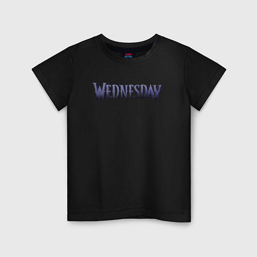 Детская футболка Logotype Wednesday / Черный – фото 1