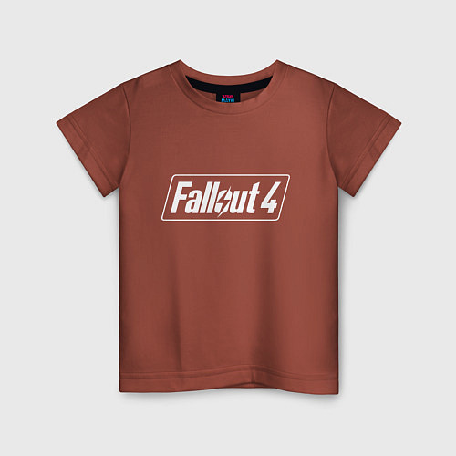 Детская футболка Fallout 4 - computer game - action / Кирпичный – фото 1