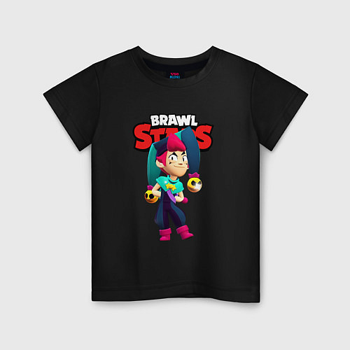 Детская футболка Честер - Бравл старс / Черный – фото 1