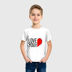 Футболка хлопковая детская Love you sunny, цвет: белый — фото 2