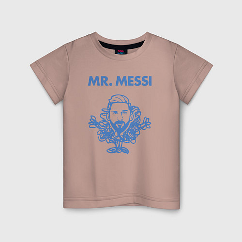 Детская футболка Мистер Месси / Пыльно-розовый – фото 1