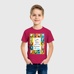 Футболка хлопковая детская Мы создатели музыки, цвет: маджента — фото 2