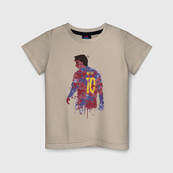 Футболка хлопковая детская Color Messi, цвет: миндальный