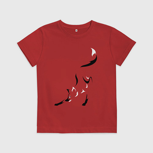 Детская футболка Хитрая лисица / Красный – фото 1