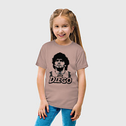 Футболка хлопковая детская Dios Diego, цвет: пыльно-розовый — фото 2