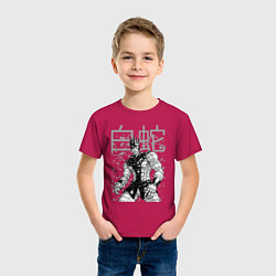 Футболка хлопковая детская Whitesnake - stand of Enrico Pucci - Jojo - part 6, цвет: маджента — фото 2