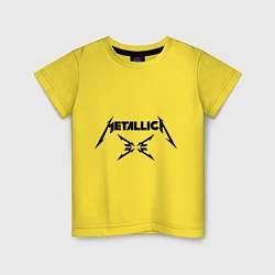 Футболка хлопковая детская Metallica, цвет: желтый