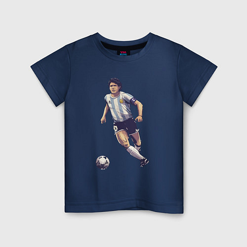 Детская футболка Maradona football / Тёмно-синий – фото 1