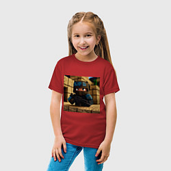 Футболка хлопковая детская Counter Strike в стиле Minecraft, цвет: красный — фото 2
