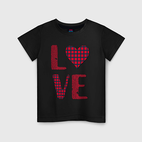 Детская футболка Любовь с сердцем / Черный – фото 1