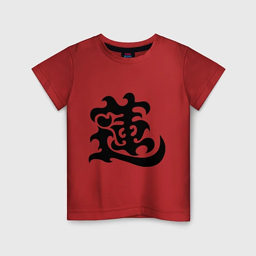 Детская футболка Японский иероглиф - Лотос / Красный – фото 1