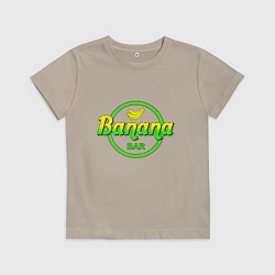Футболка хлопковая детская Banana bar, цвет: миндальный