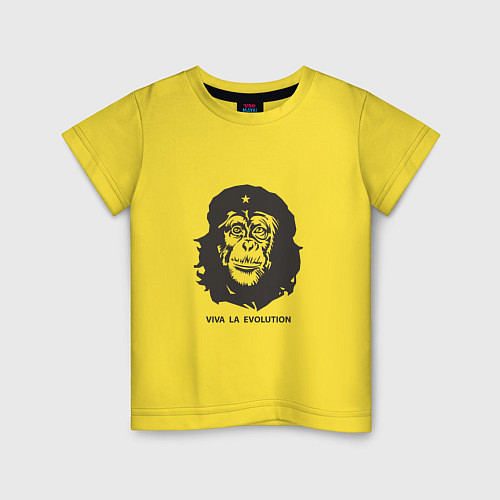 Детская футболка Viva la evolution / Желтый – фото 1