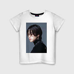 Футболка хлопковая детская Dark side Jimin, цвет: белый