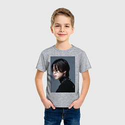 Футболка хлопковая детская Dark side Jimin, цвет: меланж — фото 2