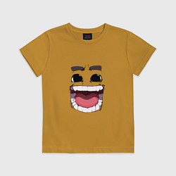 Футболка хлопковая детская Funny smile, цвет: горчичный