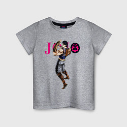 Футболка хлопковая детская Джонатан Джостар - JoJo Bizarre Adventure, цвет: меланж
