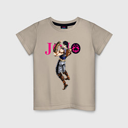 Футболка хлопковая детская Джонатан Джостар - JoJo Bizarre Adventure, цвет: миндальный