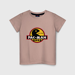 Футболка хлопковая детская Pac-man game, цвет: пыльно-розовый