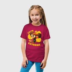 Футболка хлопковая детская Cute extreme, цвет: маджента — фото 2