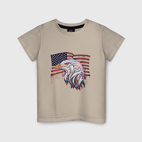 Детская футболка American eagle / Миндальный – фото 1