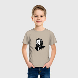 Футболка хлопковая детская Модест Мусоргский, цвет: миндальный — фото 2