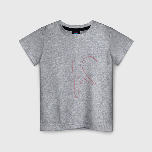 Детская футболка Женская половина сердца / Меланж – фото 1