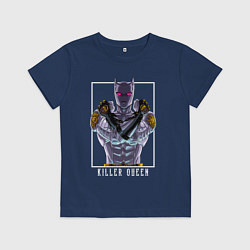 Футболка хлопковая детская Killer Queen anime, цвет: тёмно-синий