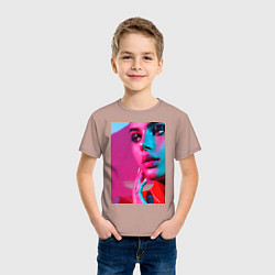 Футболка хлопковая детская Прекрасная Деметра, цвет: пыльно-розовый — фото 2