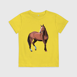 Футболка хлопковая детская Тяжелая теплокровная, цвет: желтый