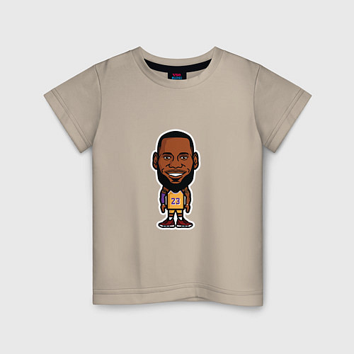Детская футболка Lakers - James / Миндальный – фото 1