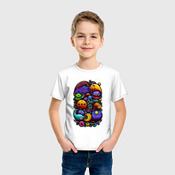 Футболка хлопковая детская Милые морские монстрики, цвет: белый — фото 2