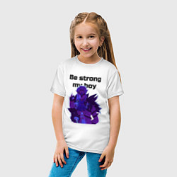 Футболка хлопковая детская Be strong, my boy, цвет: белый — фото 2