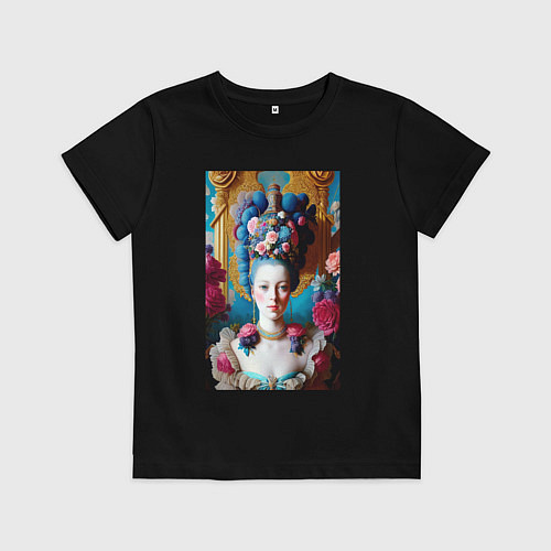 Детская футболка Мария Антуанетта / Черный – фото 1