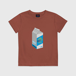 Футболка хлопковая детская Milk one pack vagodroch, цвет: кирпичный