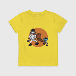 Футболка хлопковая детская Шоу Щекотки и Царапки, цвет: желтый