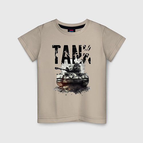Детская футболка Tankist / Миндальный – фото 1