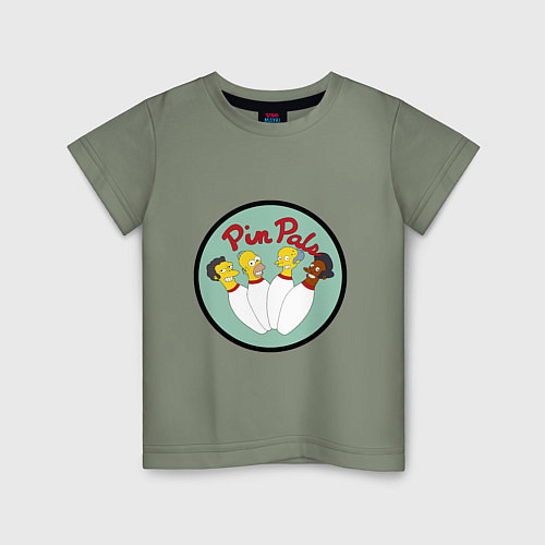 Детская футболка Simpsons bowling / Авокадо – фото 1